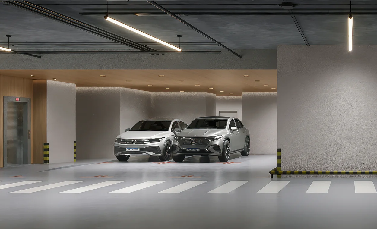 Perspectiva ilustrada da Garagem 